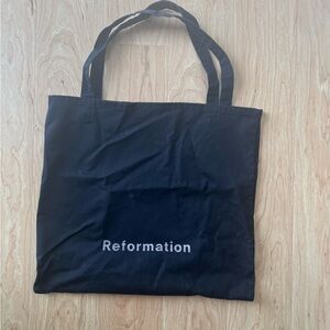 Reformation Classic Black Canvas Tote